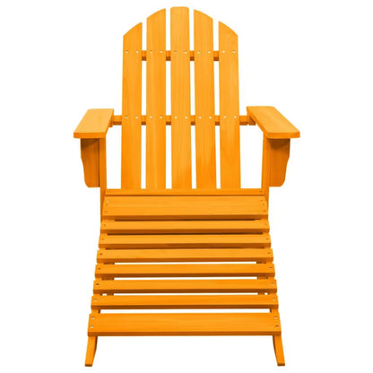 Adirondack Havestol 70x147,5 cm Orange Træ med Fodstøtte