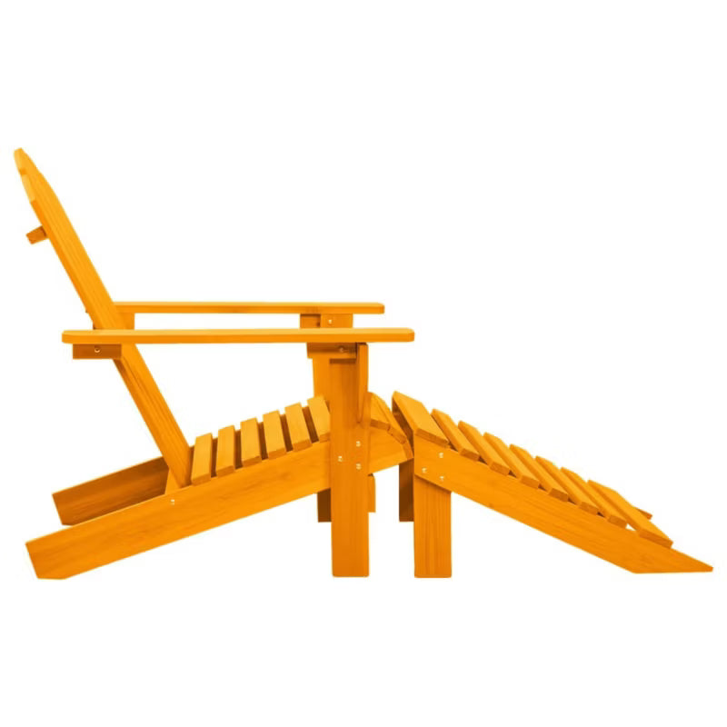 Adirondack Havestol 70x147,5 cm Orange Træ med Fodstøtte