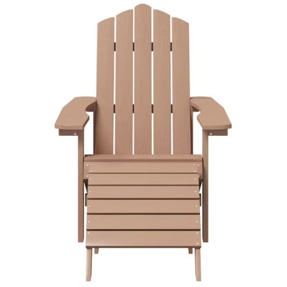 Adirondack Havestole 73x83x92 cm Brun 2 Stk. med Fodskamler