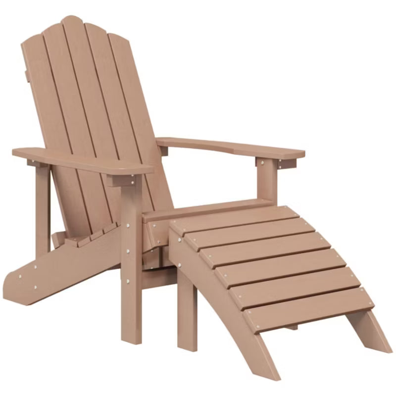 Adirondack Havestole 73x83x92 cm Brun 2 Stk. med Fodskamler