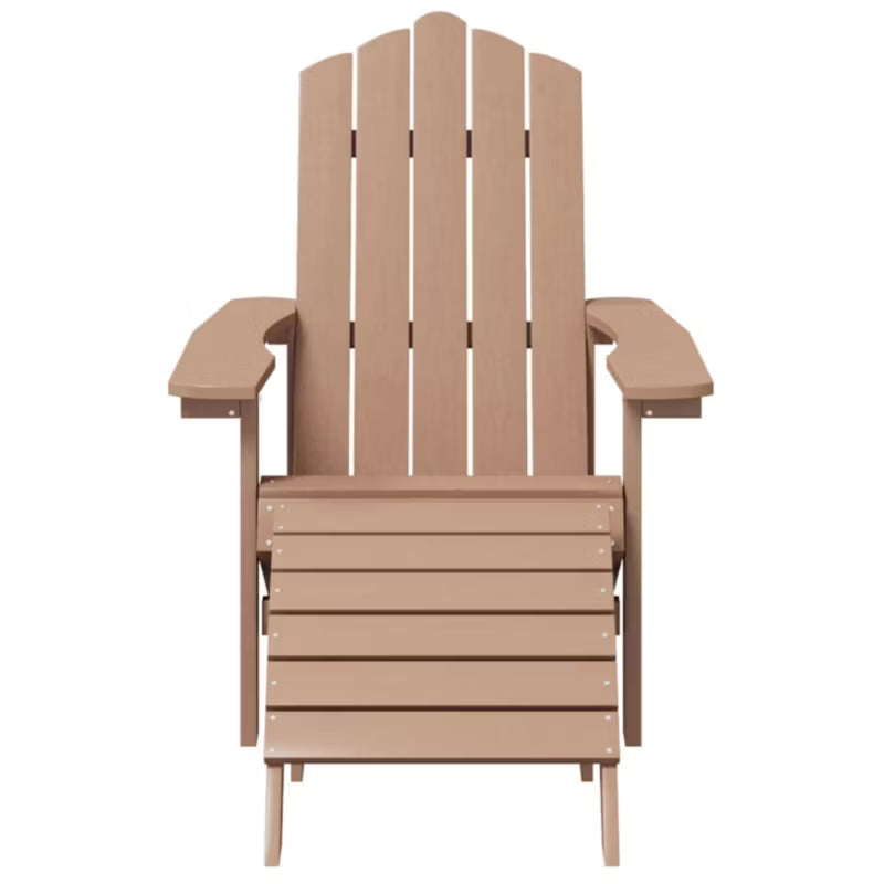 Adirondack Havestole 73x83x92 cm Brun 2 Stk. med Fodskamler
