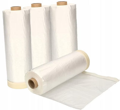 Afdækningsfolie med Malerberbånd 195 cm x 33 m 4 Stk.