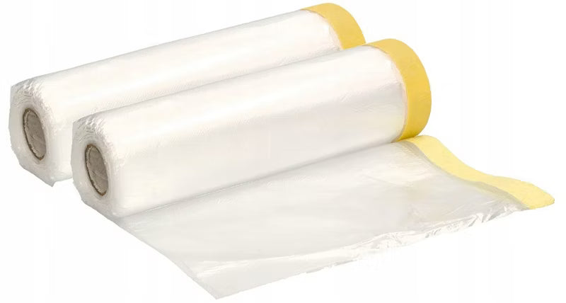 Afdækningsfolie med Malerberbånd 200 cm x 20 m 2 Stk. Transparent