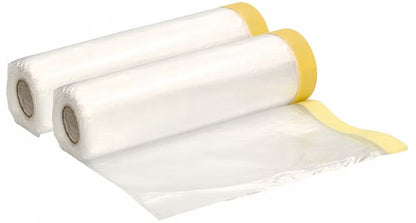 Afdækningsfolie med Malerberbånd 200 cm x 20 m 2 Stk. Transparent