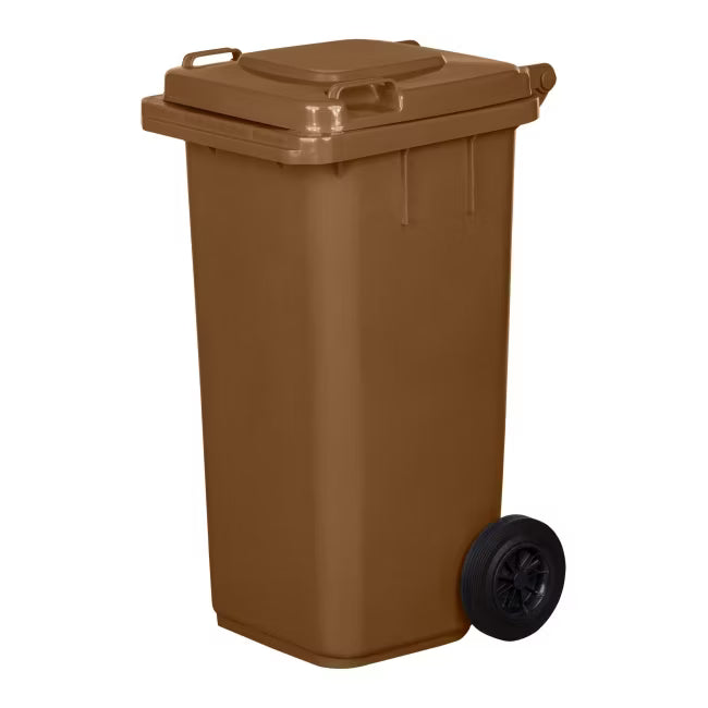 Affaldsbeholder 240 Liter Brun med Hjul