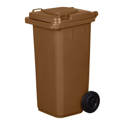 Affaldsbeholder 240 Liter Brun med Hjul