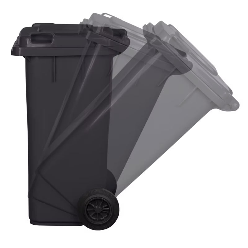 Affaldscontainer 120 Liter Sort