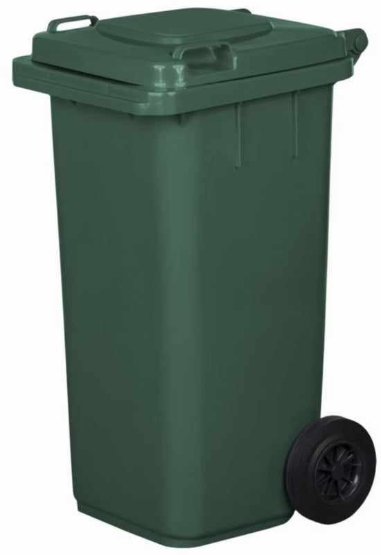 Affaldscontainer 120 Liter Grøn med Hjul