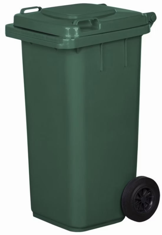Affaldscontainer 120 Liter Grøn med Hjul