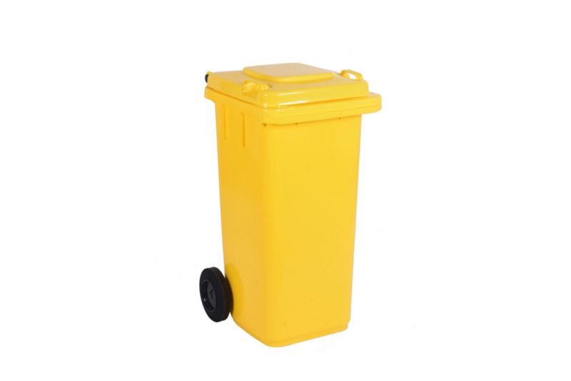 Affaldscontainer 120 Liter Gul