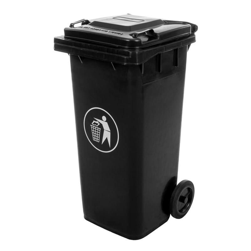 Affaldscontainer 120 Liter Sort