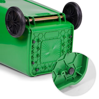 Affaldscontainer 120 Liter Grøn med Gummihjul