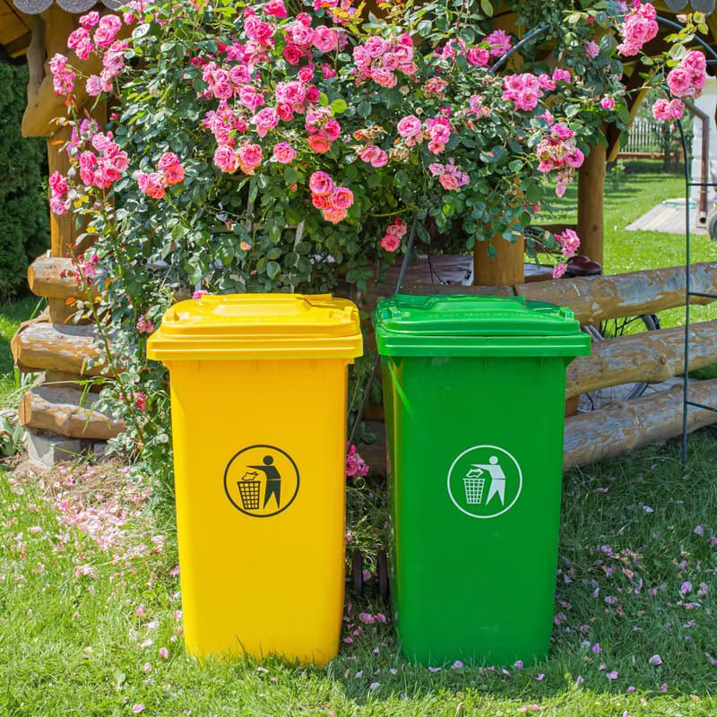 Affaldscontainer 120 Liter Gul