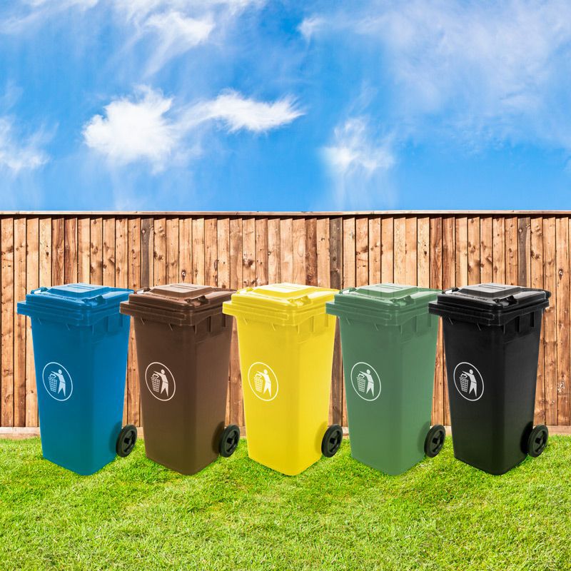 Affaldscontainer 120 Liter Gul