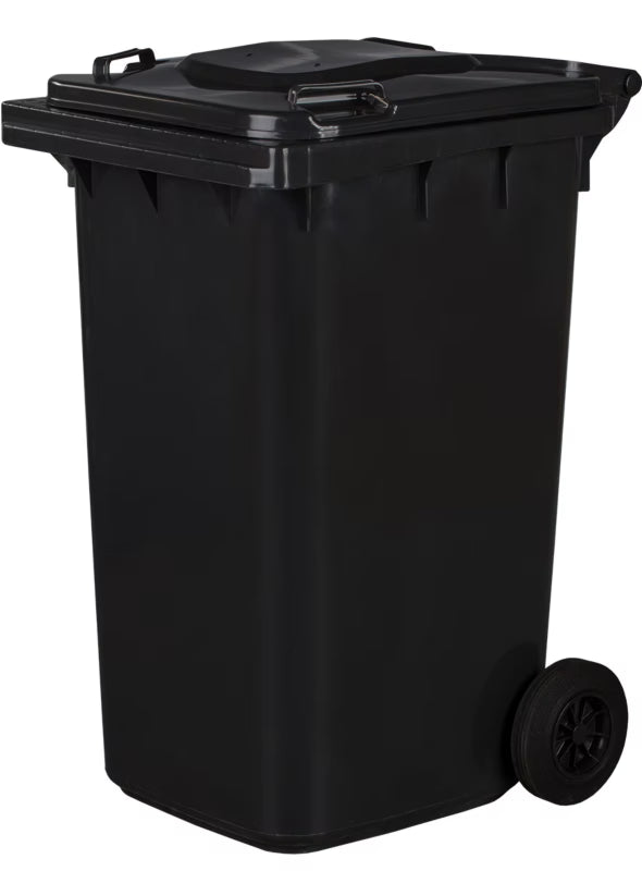 Affaldscontainer 240 Liter Sort med Hjul