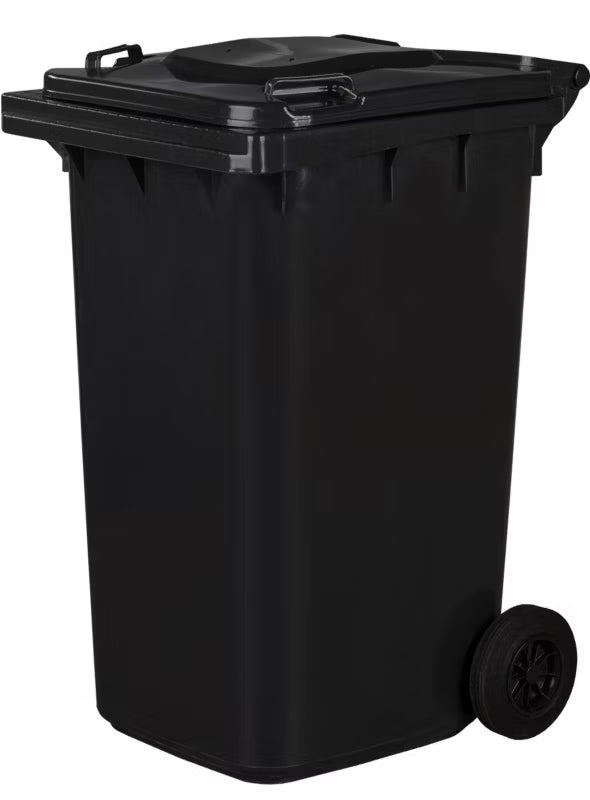Affaldscontainer 240 Liter Sort med Hjul