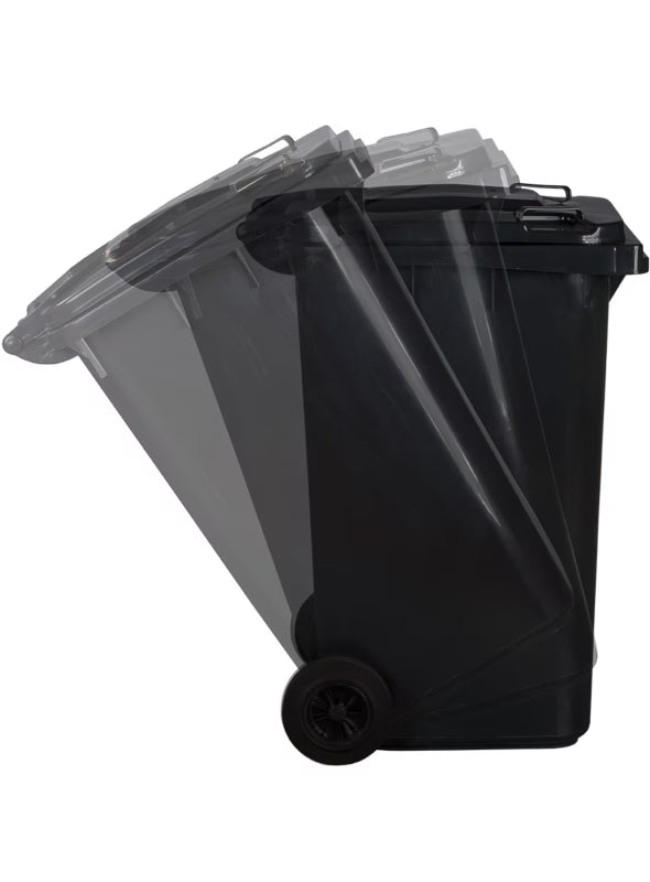 Affaldscontainer 240 Liter Sort med Hjul