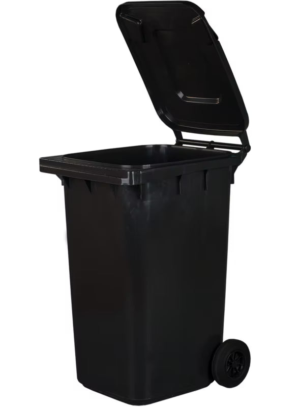 Affaldscontainer 240 Liter Sort med Hjul