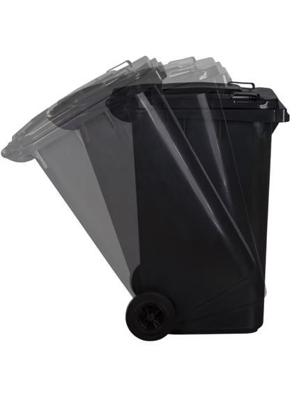 Affaldscontainer 240 Liter Sort med Hjul