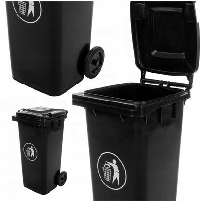 Affaldscontainer 240 Liter Sort med Hjul