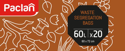 Affaldssæk til Bioaffald 60 Liter Brun 20 Stk.