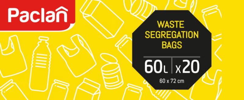 Affaldssæk til Plastsortering 60 Liter Gul 20 Stk. | 5900942139316