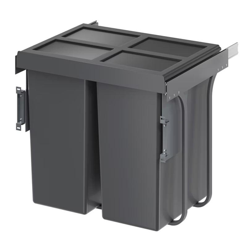 Affaldssortering til Skab 60 cm 92 Liter Antracit