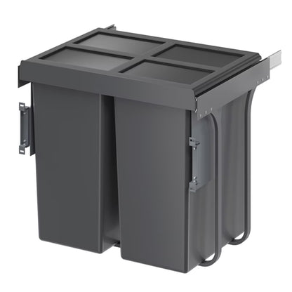 Affaldssortering til Skab 60 cm 92 Liter Antracit
