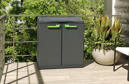 Affaldssorteringsskab Moby 90x55x100 cm Grå