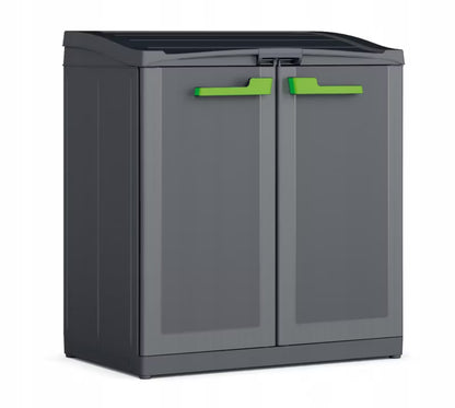 Affaldssorteringsskab Moby 90x55x100 cm Grå