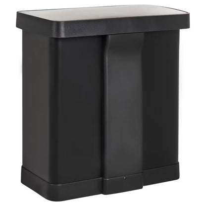 Affaldsspand Ecosort 60 Liter 2-Kammer Sort Stål