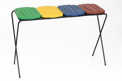 Affaldsstativ til 4 Poser 99x42x84 cm Multifarvet