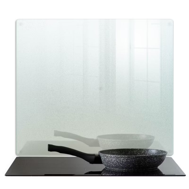 Afskærmningsplade Hærdet Glas 60x52 cm Frostet