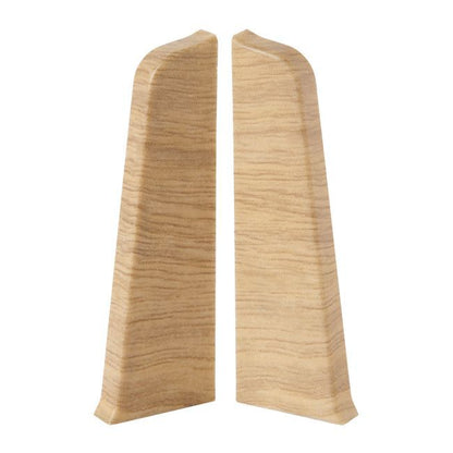 Afslutning til fodpanel 75 mm Brun PVC 2 stk.