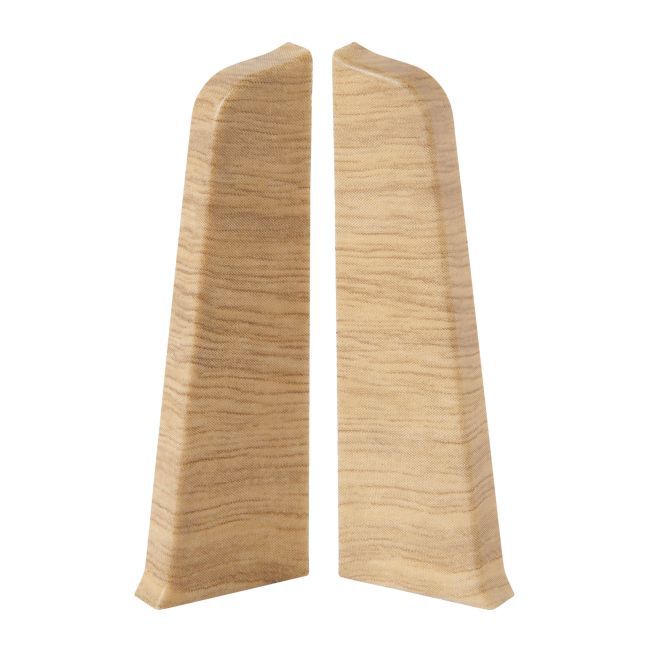 Afslutning til fodpanel 75 mm Brun PVC 2 stk.