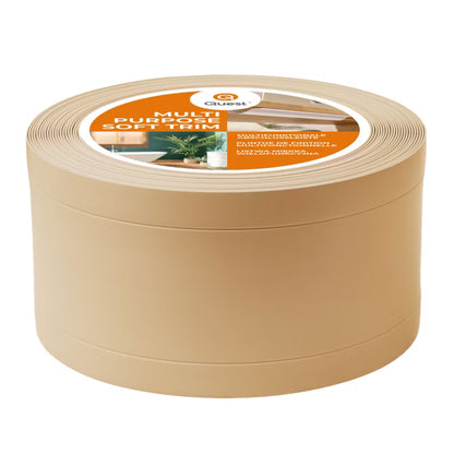 Afslutningsliste 6-i-1 PVC 75 mm 5 m Sandfarvet