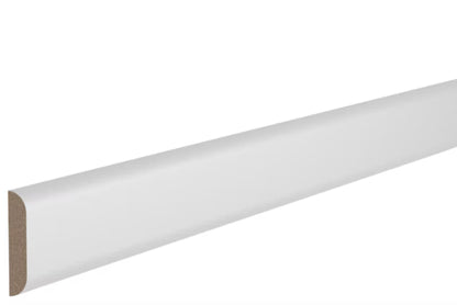 Afslutningsliste MDF 6x30 mm 240 cm Hvid