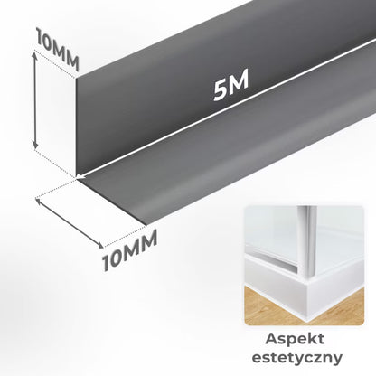 Afslutningsliste PVC 10x10 mm Selvklæbende Hvid 5 m