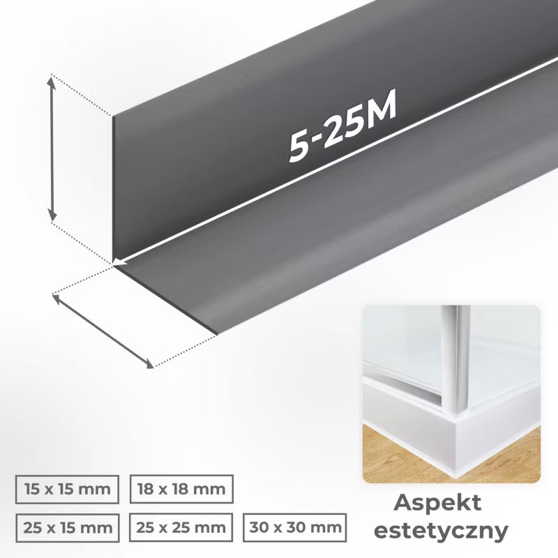 Afslutningsliste Selvklæbende 25x25 mm 5 m Birk