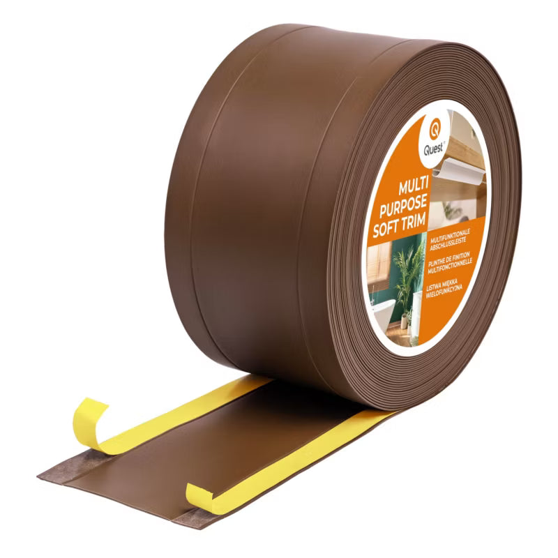 Afslutningsliste Selvklæbende 75 mm x 5 m Brun