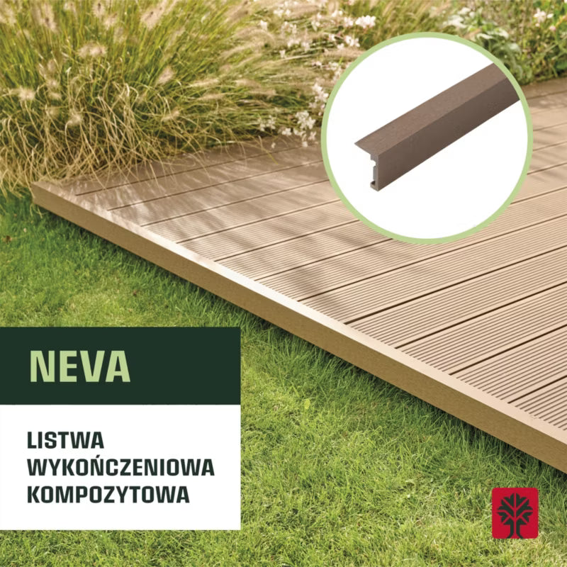 Afslutningsprofil Neva 5,2x4x220 cm Teak Komposit