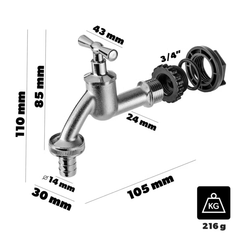 Aftapshane til Regnvandstank 3/4"