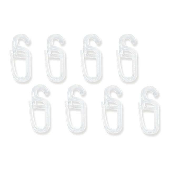 Gennemsigtige clips til gardinringe, 100 stk.