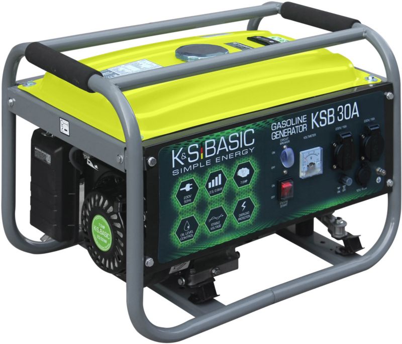 K&S KSB 30A benzindrevet generator med 2800 W effekt