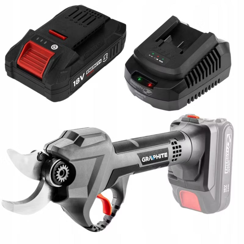 Akku Beskæresaks 18V 30 mm med 4.0 Ah Batteri og Lader 58G029