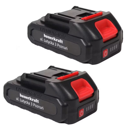 Akku Gavesaks 30 mm Sort med 2 Batterier