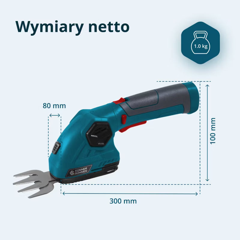 Akku Græs- og Hækkesaks KS SHT-8V 8V 120 mm Blå