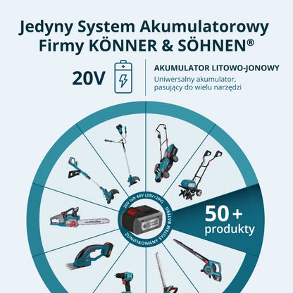 Akku Græstrimmer 20V 250 mm Teleskopisk KS GT-20V