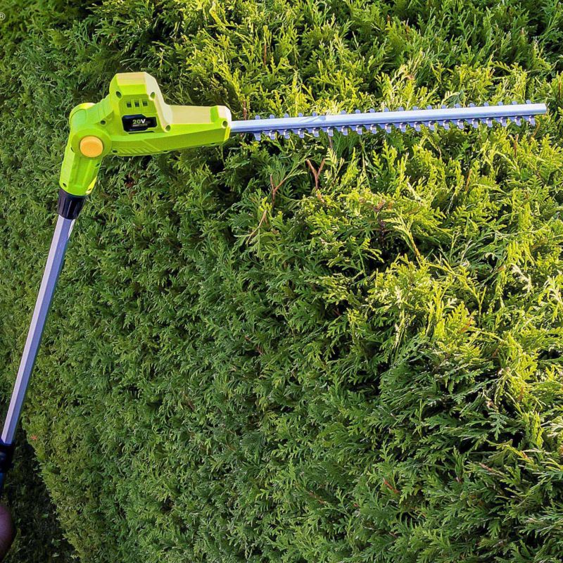 Akku Hækkeklipper Teleskopisk 42 cm 20V Grøn