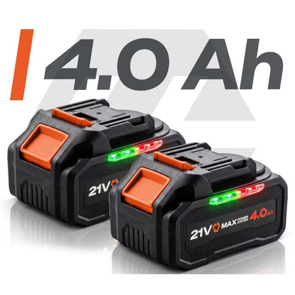 Akku Kædesav Børsteløs 12" med 2x4Ah Batterier HM-436